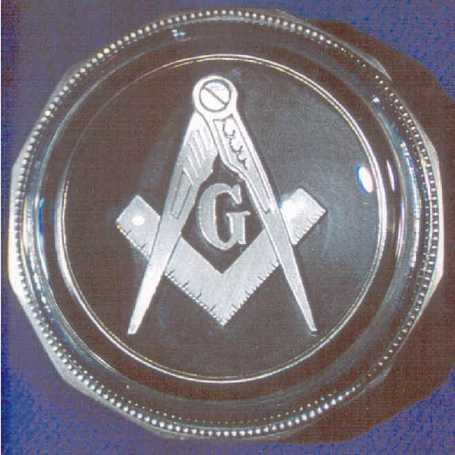 Pewter Masonic Symbol Paperweight